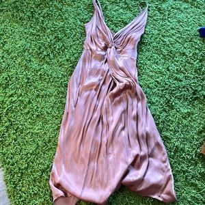 Rose Gold front twist dress